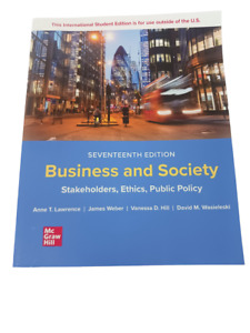 NEW ISE Business & Society 17th Edition by Anne T. Lawrence (PAPERBACK)