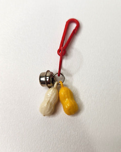 Vintage 1980s Plastic Bell Charm Peanut For 80s Necklace