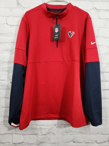 NFL Houston Texans  Nike Therma Dri-Fit 1/4 Zip On Field Jacket Mens L Red - NEW Cover