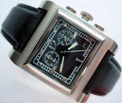 Mercedes Benz clássico acessório de carro art déco Bauhaus design relógio cronógrafo - Imagem 1 de 4