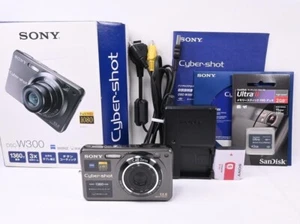 New Sony Cyber-shot DSC-W300 13.6MP Digital Camera Dark Graphite Japanese - Picture 1 of 13