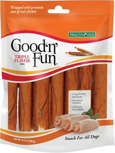 Good ’N’ Fun Triple Flavor Ribs, Rawhide Snack for All Dogs - Picture 1 of 12