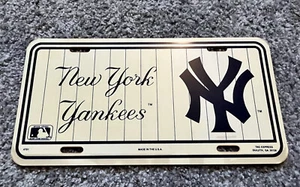 Vintage NEW YORK YANKEES Car Vanity License Plate Tag MLB NY Baseball #1 - Picture 1 of 2