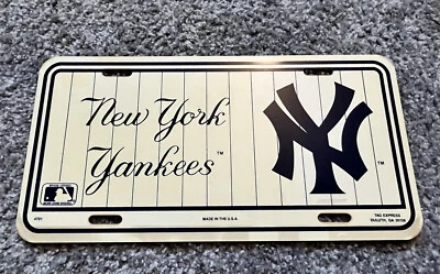 Vintage NEW YORK YANKEES Car Vanity License Plate Tag MLB NY Baseball #1 - Image 1 of 2