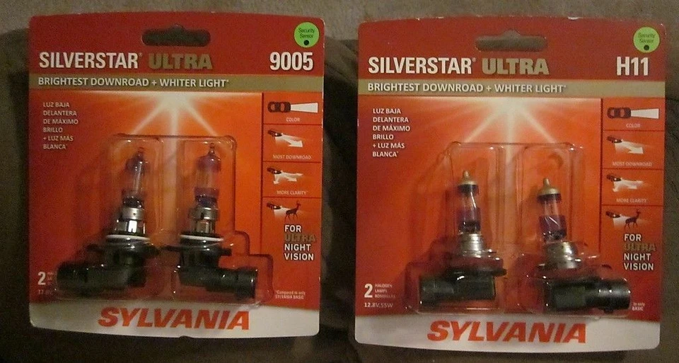 NEW Sylvania Silverstar Ultra 9005 H11 Hi Lo Beam - 4  BRAND NEW bulbs - Image 1 of 1