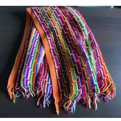 Linda crochê afegã multicolorida feita à mão - 53 x 49" - Imagem 1 de 4