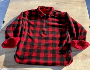 Vintage Pullover Marlboro Unlimited reversibile 1/4 zip anni 90 pile pit to pit 24 in - Foto 1 di 9