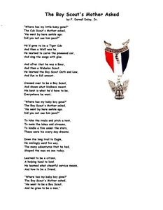 Boy Scout Poem suitable for framing - "The Boy Scout's Mother Asked" signed ! - Picture 1 of 3