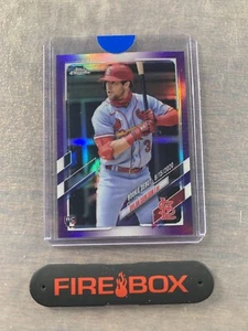 2021 Topps Chrome Update Dylan Carlson Debut Purple Refractor RC #USC54 Cardinal - Picture 1 of 2