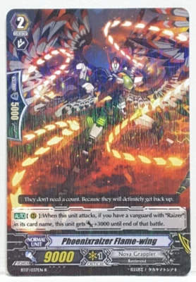 Cardfight Vanguard Phoenixraizer Flame-wing BT17/037EN R Nova Grappler - Image 1 of 2