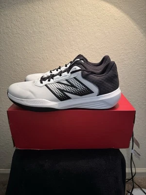 New Hombre New Balance 696v6 Tenis Cancha Dura MCH696W6 Blanco/Negro Talla 12 Foto 1 de 4