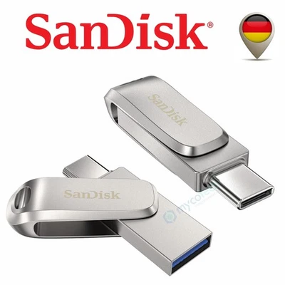 SanDisk Dual Drive Luxe USB Type-C SDDDC4 USB Stick Android Samsung iPAD MACBOOK - Bild 1 von 2