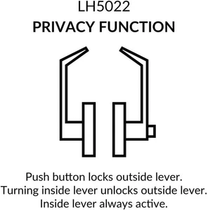 Manija de puerta con cerradura de privacidad comercial Lawrence - Grado 1 acabado cromado Doo de entrada - Imagen 1 de 4