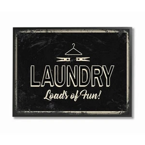 Stupell Laundry Loads of Fun Industrial Framed Giclee  Oversized - Picture 1 of 15