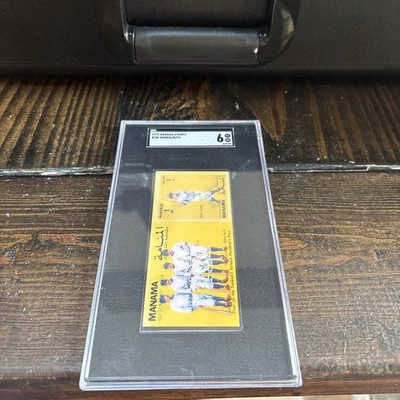 1972 Manama Stamp 3-D Ruth/Gehrig SGC 6 - Image 1 of 2