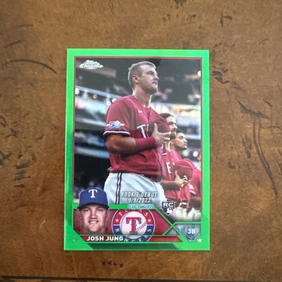 2023 Topps Chrome Update Josh Jung #USC51 Green /99 Texas Rangers 22C - Image 1 of 2