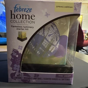 Febreze Home Collection Flame Less Luminary Starter Kit Lilac Pearl Spring Ed - Picture 1 of 5