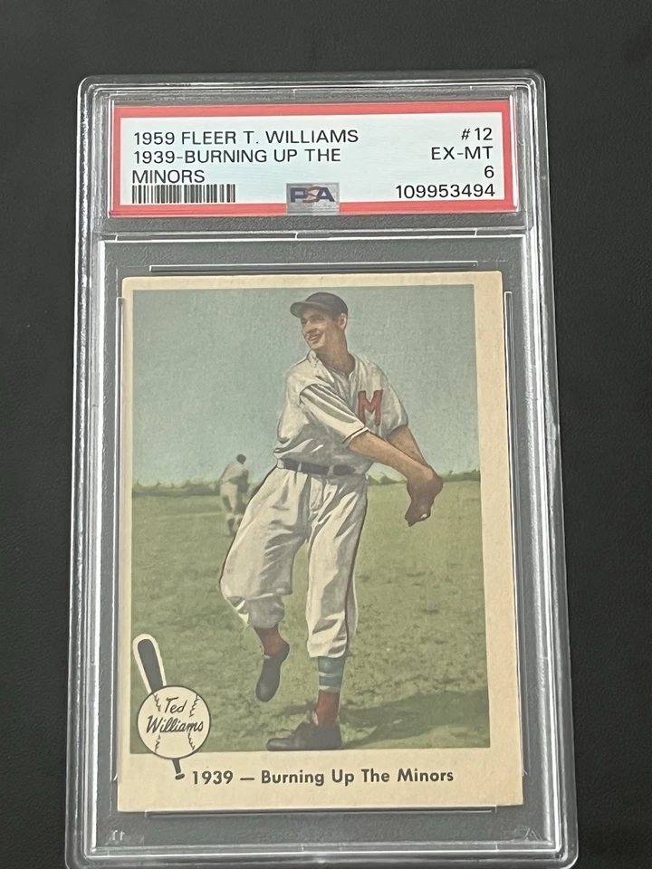 1959 Fleer T. Williams 1939-Burning Up The Minors #12. PSA 6  #109953494 - Image 1 of 3