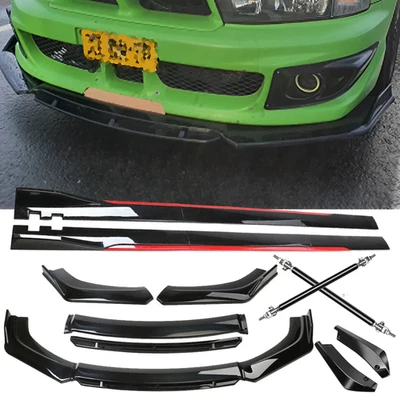 Front Bumper Lip Splitter +Side Skirts Rear Diffuser For Mitsubishi outlander s Foto 1 de 4