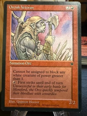 MTG Magic the Gathering Fallen Empires Orcish Veteran - Image 1 of 2