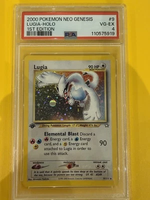 Pokémon TCG Lugia Neo Genesis 1st Edition Holo Card 9/111 PSA 4 - Image 1 of 4