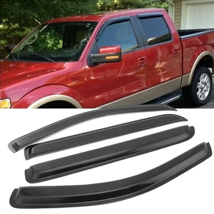 For 04-08 Ford F-150 Super Crew Cab Acrylic Window Visors Rain Guards Oteaktuqiw - Picture 1 of 13