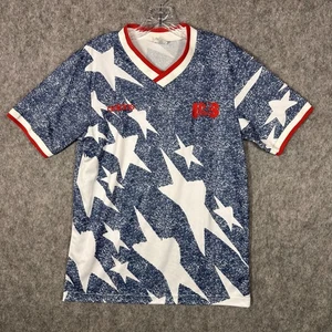 Camisa de fútbol vintage Adidas USS para hombre grande azul estrella gráfico años 90 - Imagen 1 de 7