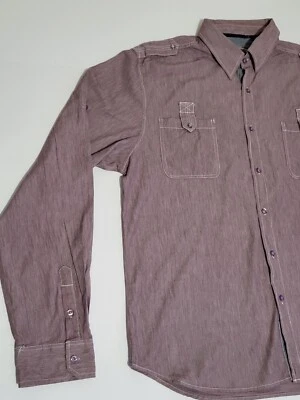 (#A1) COMPANY 81 Men's Size 3XL Button Down Long Sleeve Shirt RED - Image 1 of 4