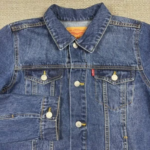 Levi's Denim Boys Jacket M 10-12 Yrs 140-152 cm Kids Women's Blue Jeans New - Picture 1 of 8