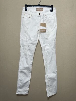 Pantalones de mezclilla para mujer John Galliano BLANCOS AJUSTADOS TIRO BAJO talla W26 / IT40 NUEVOS Foto 1 de 4