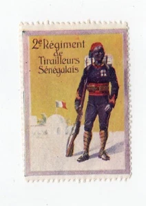 SENEGAL WW I POSTER STAMP 2ND REGIMENT OF RIFLEMEN  - Picture 1 of 1