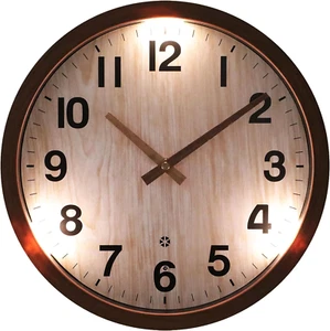 Night Light Wall Clock, 12Inch Silent Large Display Luminous Wall Clock, round B - Picture 1 of 12