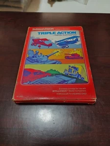 Vintage Intellivision Triple Action game, In original box, One Overlay! - Picture 1 of 3
