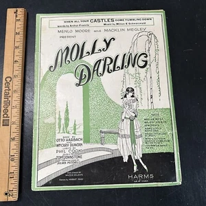 Partitura de Colección Molly Darling Castillos Vienen Cayendo 1919 Art Deco - Imagen 1 de 7