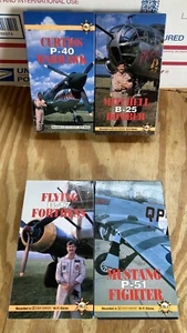 Program Power Vintage Military Aircraft VHS Set Of 4 / B-17 / B-25 / P-51 / P-40 - Bild 1 von 8