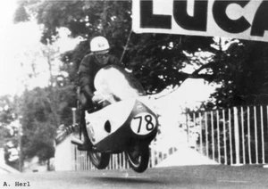 Gilera 500cc Vierzylinder Bob McIntyre 1957 Isle of Man Senior TT Foto - Bild 1 von 1