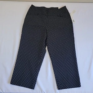Pantalones adelgazantes The Park Ave Fit lunares cómodos cintura talla 10 nuevos con etiquetas - Imagen 1 de 12