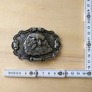 Old Hawk Eagle head Vintage metal buckle belt serial no.5005 95 grams - Picture 1 of 9