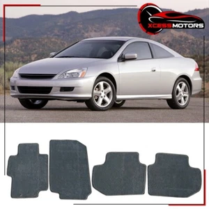 Fits 03-07 Honda Accord Floor Mats Carpet Front & Rear Gray 4PC - Nylon - Picture 1 of 3