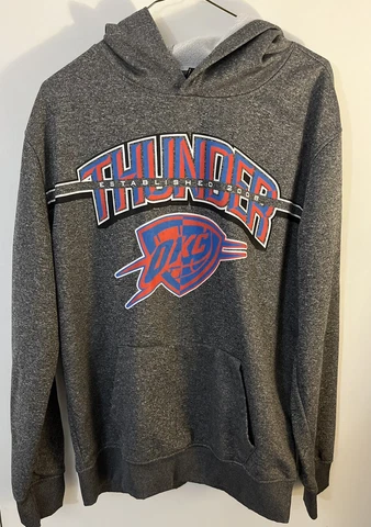 Oklahoma City OKC Thunder Established 2008 Hoodie Hooded Sweatshirt size Large L Cover