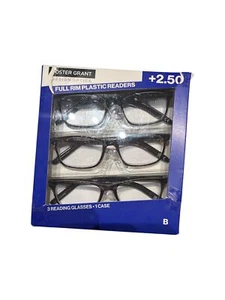 3pk +2.00 Design Optics by Foster Grant Cole Classic Rectangular Reading Glasses - Picture 1 of 2