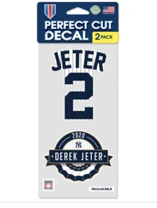 N.Y Yankees DEREK JETER 2 Pack Decal Set 2x3 MLB WINCRAFT - Picture 1 of 1