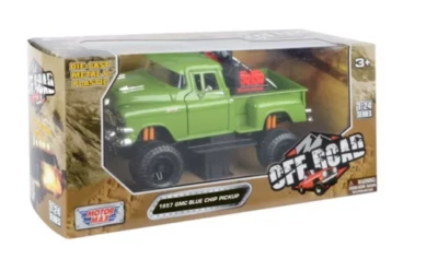 MotorMax 1:24 Scale Off-Road Truck 1957 GMC Green Vintage Pickup Truck - Image 1 of 2