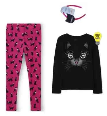 NWT Girls Size 4T Gymboree Leggings The Children's Place Cat Tee Headband NEW - Image 1 of 4