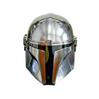 Mandalorian Steel Helmet Star Wars Boba Fett Mandalorian Liner Chin strap Helmet