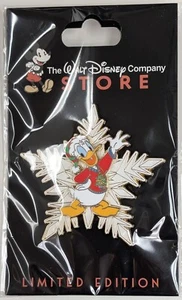 2024 D23 Jolly Holiday Walt Disney Company Store Snowflakes DONALD Pin LE 250 - Picture 1 of 1