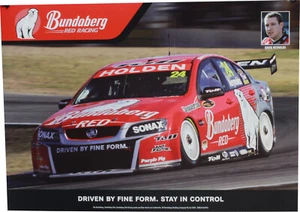 David Reynolds Bundaberg Red Racing Poster #24 Holden Commodore VE - Picture 1 of 1
