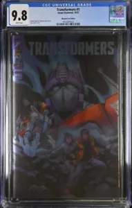 TRANSFORMERS #1 (2023) VARIANTENABDECKUNG WHATNOT EXKLUSIVE FOLIENABDECKUNG CGC 9.8 - Bild 1 von 4