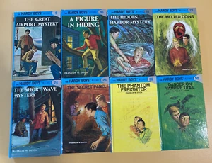 Lot of 8 Hardy Boys by Franklin W. Dixon Blue Gloss Hardcover Vintage Pre 1991 - Picture 1 of 20
