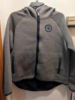 Winnipeg Jets 女式 XL 灰色全拉链连帽夹克全新带标签 — 第 1/4 张图片